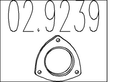 Прокладка, труба выхлопного газа MTS 02.9239 для FIAT 600