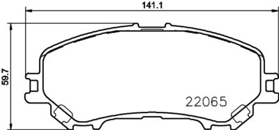 Комплект тормозных колодок, дисковый тормоз 8DB 355 021-691