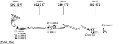 SISTEM DE ESAPAMENT BOSAL SYS11360