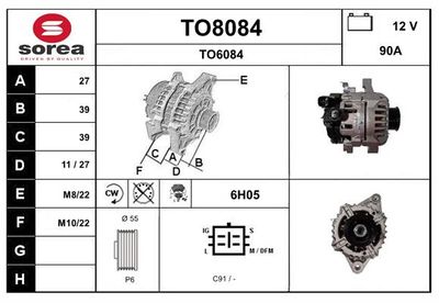 GENERATOR / ALTERNATOR SNRA TO8084