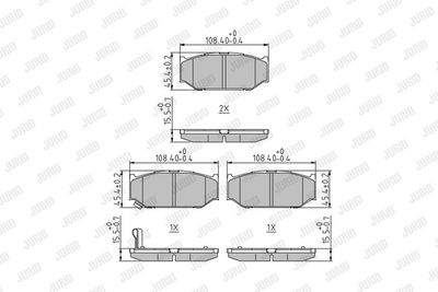 BREMSBELAGSATZ SCHEIBENBREMSE JURID 573417J 1