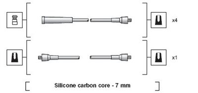 Комплект проводов зажигания MAGNETI MARELLI 941318111171 для DAIHATSU HIJET