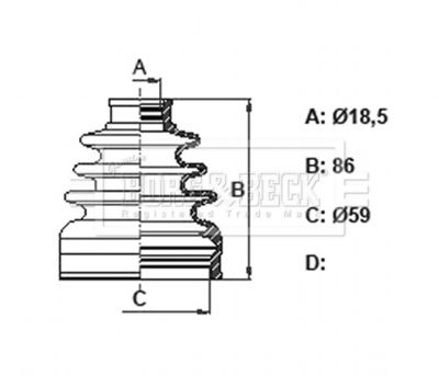 Bellow, drive shaft Borg & Beck BCB6165