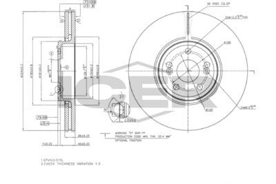 спирачен диск ICER 78BD7357-2