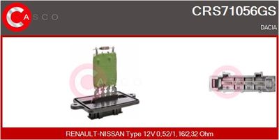 Odpor, vnitřní tlakový ventilátor CASCO CRS71056GS