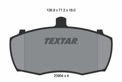 TEXTAR 2090401 Тормозные колодки и сигнализаторы  для LAND ROVER (Ленд ровер)
