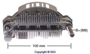 Pont de diodes d'alternateur WAI — 12V, 12cm
