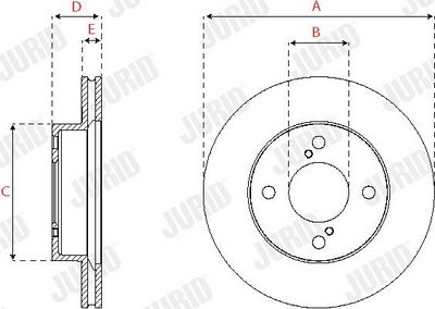 BREMSSCHEIBE JURID 563253JC 1