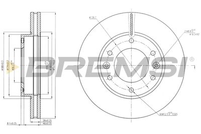 BREMSI CD7612V Тормозные диски для KIA CARNIVAL / GRAND CARNIVAL III (VQ) 2.9 CRDi LX BREMSI CD7612V Тормозные диски для KIA CARNIVAL / GRAND CARNIVAL III (VQ) 2.9 CRDi LX