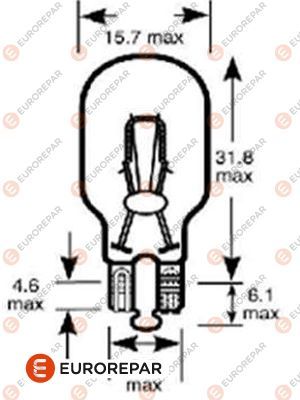 1616431780 EUROREPAR Лампа накаливания, фонарь указателя поворота