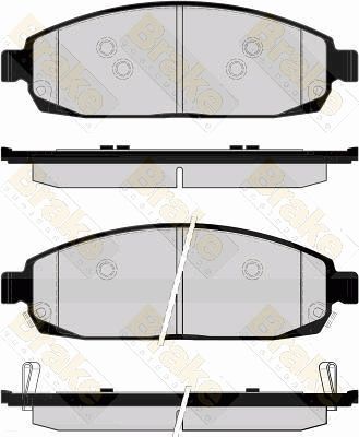 Комплект тормозных колодок, дисковый тормоз Brake ENGINEERING PA1665 для JEEP COMMANDER