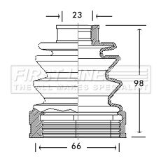 FIRST LINE FCB2617 Пыльник шруса для MITSUBISHI LANCER IV (C6_A, C7_A)
