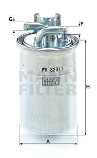 Топливный фильтр MANN-FILTER WK 823/1 для AUDI A8