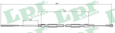 Тросик, cтояночный тормоз LPR C0084B для BMW Z3