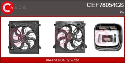 CASCO CEF78054GS Вентилятор системы охлаждения двигателя для KIA SORENTO I (JC) 3.3 V6 4WD CASCO CEF78054GS Вентилятор системы охлаждения двигателя для KIA SORENTO I (JC) 3.3 V6 4WD
