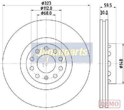 спирачен диск JAPANPARTS DI-0922C