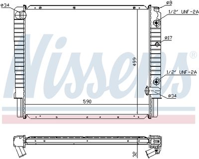 Radiator, engine cooling 65523A