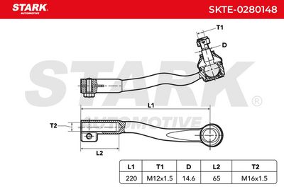 накрайник на напречна кормилна щанга STARK SKTE-0280148