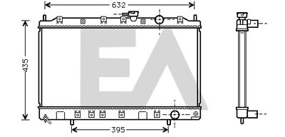 EACLIMA 31R51055 Радиатор охлаждения двигателя EACLIMA для MITSUBISHI SPACE