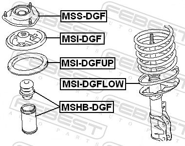 Suspension Strut Support Mount MSS-DGF