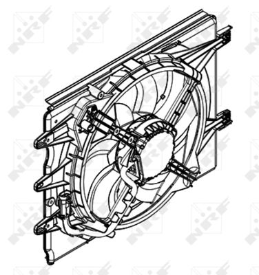 NRF 47595 Вентилятор системы охлаждения двигателя  для FIAT 500L (Фиат 500л)