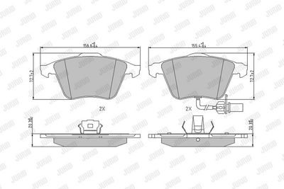BREMSBELAGSATZ SCHEIBENBREMSE JURID 573196J 1
