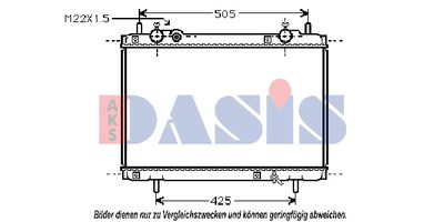 Радиатор, охлаждение двигателя AKS DASIS 080970N для FIAT MAREA