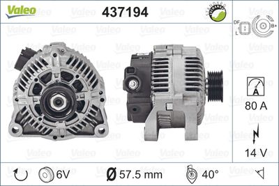 Генератор VALEO 437194 для PEUGEOT PARTNER