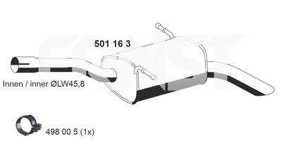 Tłumik końcowy ERNST 501163