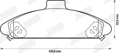 Комплект тормозных колодок, дисковый тормоз JURID 572371J для HYUNDAI S COUPE