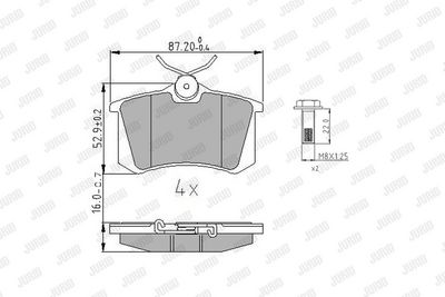 BREMSBELAGSATZ SCHEIBENBREMSE JURID 573847J 1