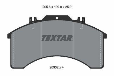 Remblokken set Voor BENDIX past: IVECO EUROCARGO I-III, EUROFIRE II, MAGIRUS 8060.25R.4200-8360.46.417TCA 01.91-09.15