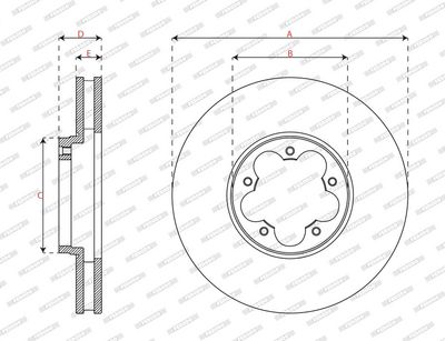 BREMSSCHEIBE FERODO DDF3057C 2