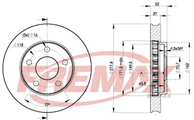 FREMAX BD-9057 Тормозные диски  для CHEVROLET  (Шевроле Транс)