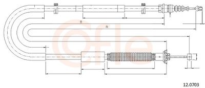 Cable Pull, parking brake 92.12.0703