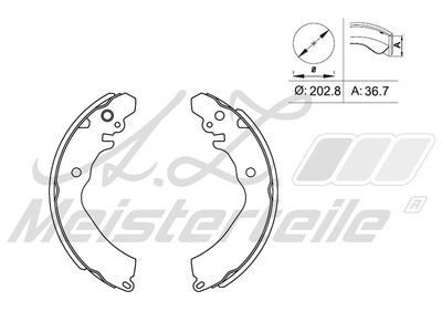 комплект спирачна челюст A.Z. Meisterteile AZMT-44-026-1240