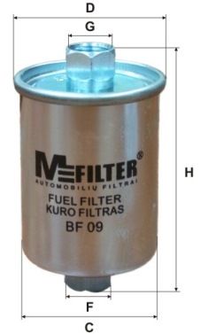 Топливный фильтр MFILTER BF 09 для CHEVROLET BERETTA