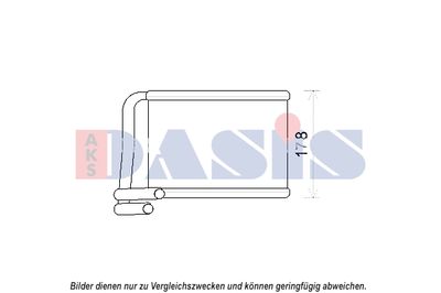 Теплообменник, отопление салона AKS DASIS 519023N для KIA SORENTO