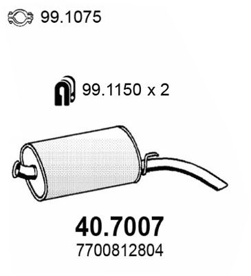 Tłumik końcowy ASSO 40.7007