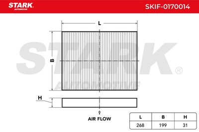 Филтър купе (поленов филтър) STARK SKIF-0170014