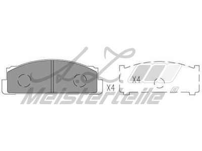 комплект спирачно феродо, дискови спирачки A.Z. Meisterteile AZMT-44-022-1672