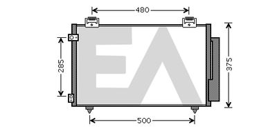 EACLIMA 30C71104 Радиатор кондиционера  для TOYOTA MATRIX (Тойота Матриx)