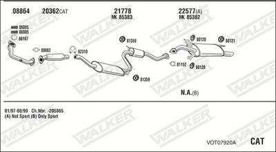 Изпускателна система WALKER VOT07920A