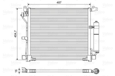 Kondensor, klimatanläggning VALEO 822579