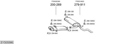 Układ wydechowy BOSAL SYS05566