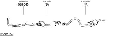 Układ wydechowy BOSAL SYS03154
