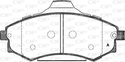 Комплект тормозных колодок, дисковый тормоз OPEN PARTS BPA0318.82 для HYUNDAI MATRIX