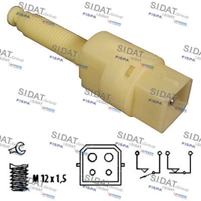 Выключатель фонаря сигнала торможения SIDAT 5.140037 для AUDI A6