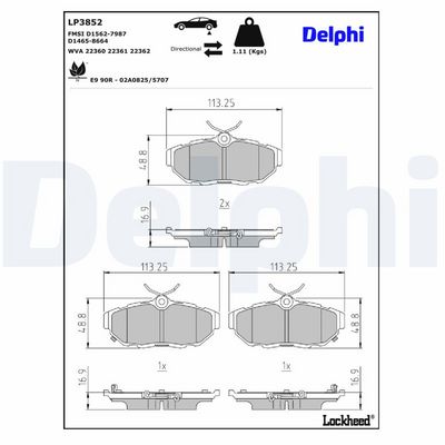 Remblokken set Achter , past: FORD USA MUSTANG 3.7-5.4 12.04-