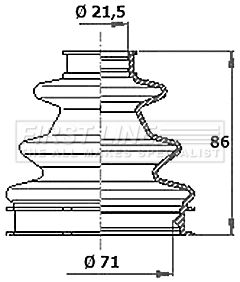 Bellow, drive shaft FIRST LINE FCB6346